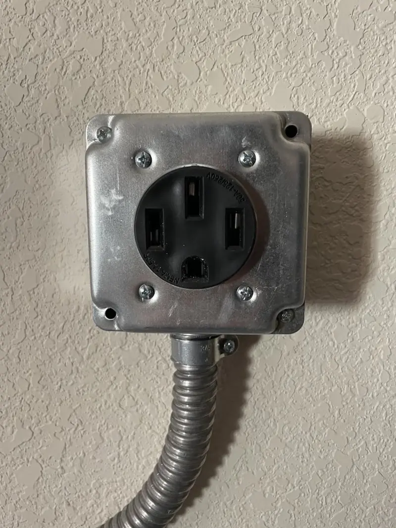 NEMA 14-50 outlet installed for Smart Home Electrical in Half Moon Bay